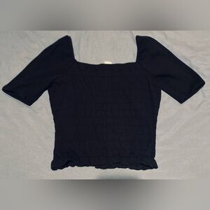 Altar'd State Black Ruffled Top - Feminine & Flattering, Size M
